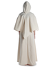 Mittelalter Cape Herat in Beige Rückansicht