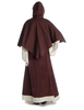 Mittelalter Cape Herat in Braun Rückansicht