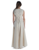 Mittelalter Kleid Peronella in Beige Rückansicht