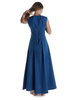Mittelalter Kleid Peronella in MISSING: royalblue-lightblue Rückansicht