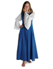 Mittelalter Kleid Peronella in MISSING: royalblue-lightblue Frontansicht 3