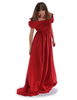 Mittelalter Kleid Fiammetta in Feuerrot Frontansicht 7