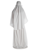 Mittelalter Kleid Fiammetta in Weiß Rückansicht 2