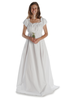 Mittelalter Kleid Fiammetta in Weiß Frontansicht
