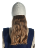 Mittelalter Haube Filomena in Beige Rückansicht