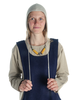 Mittelalter Haube Filomena in Beige Frontansicht