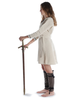 Mittelalter Kleid Isabetta in Beige Seitenansicht
