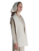Mittelalter Schal Kari aus Baumwolle-Leinen(60-40) in Beige Seitenansicht