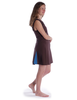 Mittelalter Kleid Pernilla in MISSING: brown-royalblue Seitenansicht