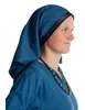Mittelalter Kopftuch Florimel in Königsblau Seitenansicht