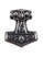 Wikinger Anhänger Mjölnir (Thors Hammer) aus Metall in Silbern Frontansicht