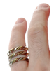 Mittelalter Ring Astyanax aus Messing-Weißmetall-Kupfer in Frontansicht 4