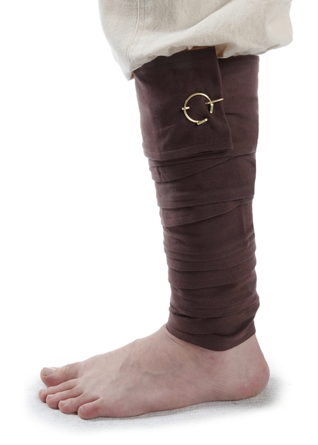 Mittelalter Fibel Tyr (Set) 3 cm aus Messing in Golden Frontansicht 3
