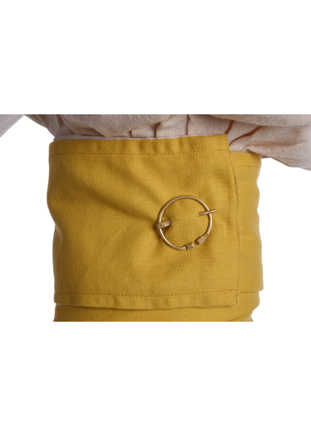 Mittelalter Fibel Tyr (Set) 3 cm aus Messing in Golden Frontansicht 6