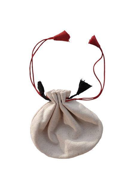 Mittelalter Almosenbeutel Kyot 9X13 cm in Beige Frontansicht