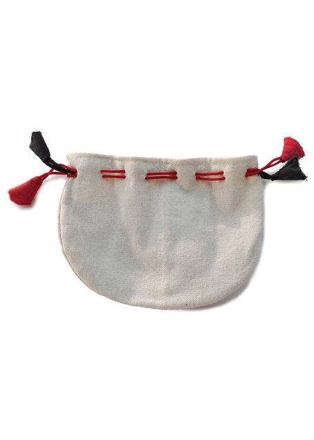 Mittelalter Almosenbeutel Kyot 9X13 cm in Beige Frontansicht 2