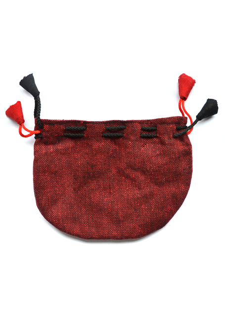 Mittelalter Almosenbeutel Kyot 9X13 cm in Rot Frontansicht 2