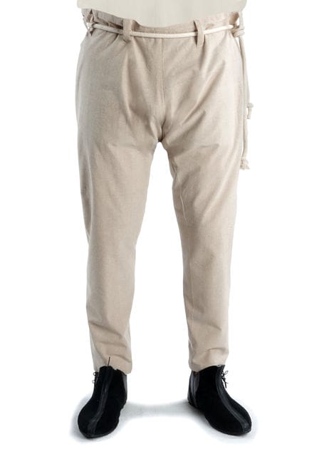 Mittelalter Strick Urian aus Baumwolle in Beige Frontansicht 10