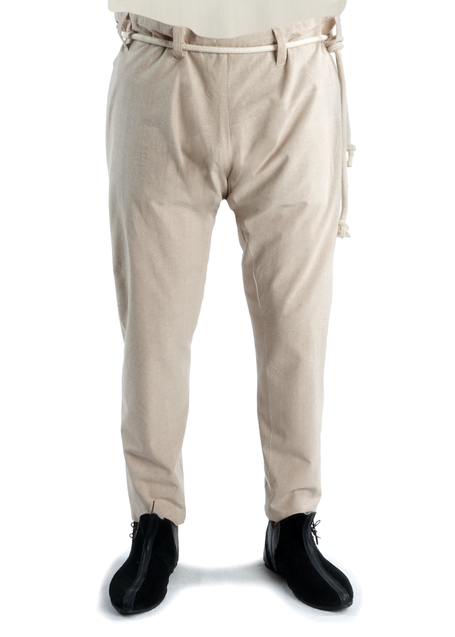 Mittelalter Strick Urian aus Baumwolle in Beige Frontansicht 10