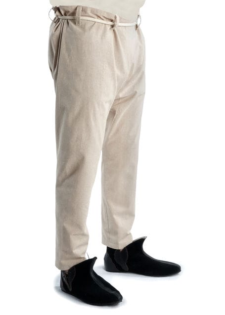 Mittelalter Strick Urian aus Baumwolle in Beige Frontansicht 11
