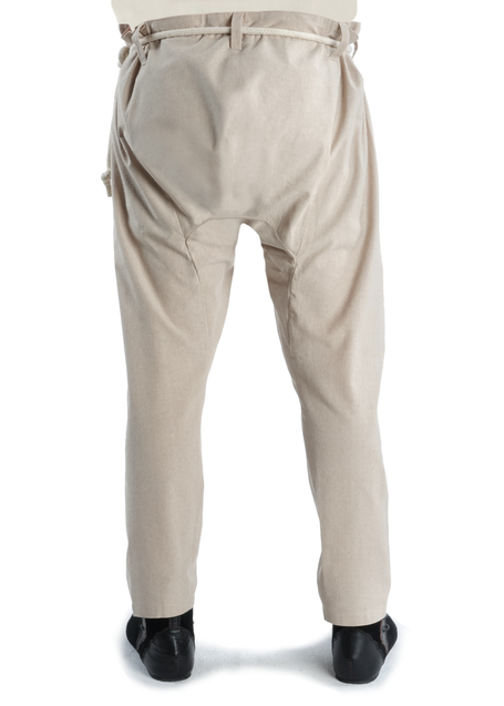 Mittelalter Strick Urian aus Baumwolle in Beige Frontansicht 9