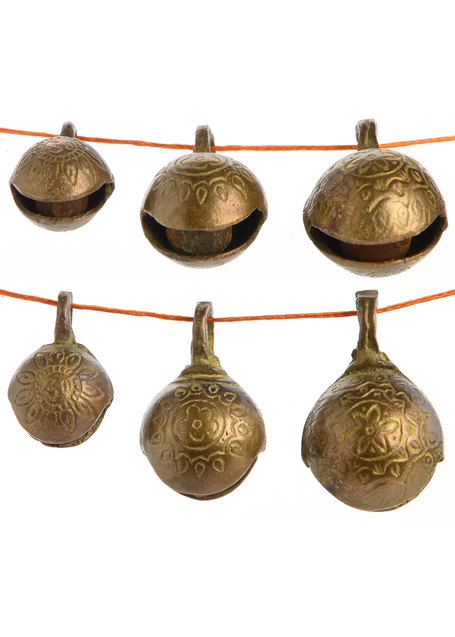 Mittelalter Glöckchen Babehilt in Golden Frontansicht