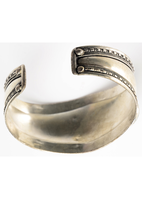 Mittelalter Armreif Palestine aus Weißmetall in Silbern Rückansicht