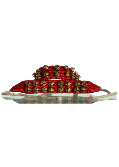 Mittelalter Fußschellen (Set) in Golden Frontansicht