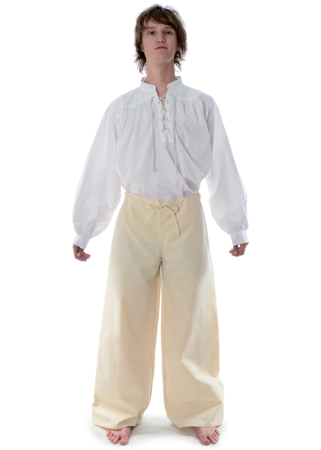 Mittelalter Hose Jovelin in Beige Frontansicht