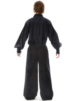 Mittelalter Hose Jovelin in Schwarz Rückansicht