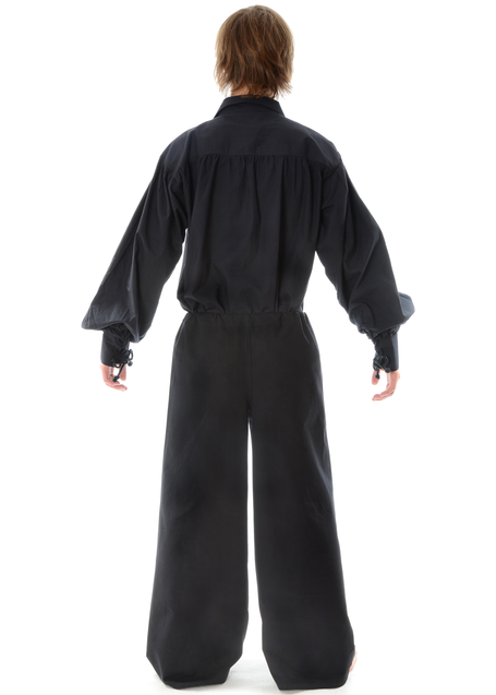 Mittelalter Hose Jovelin in Schwarz Rückansicht