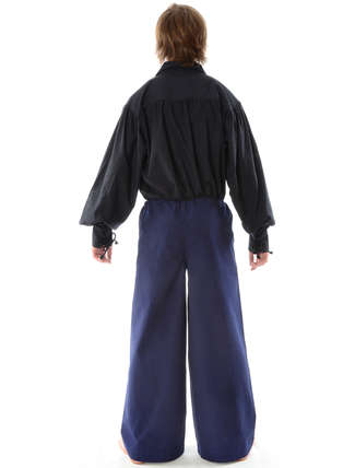 Mittelalter Hose Jovelin in Blau Rückansicht