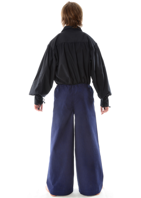 Mittelalter Hose Jovelin in Blau Rückansicht