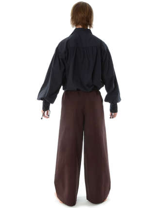 Mittelalter Hose Jovelin in Braun Rückansicht