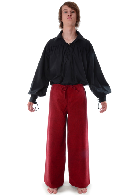 Mittelalter Hose Jovelin in Rot Frontansicht