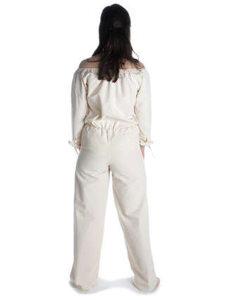 Mittelalter Hose Dulzepta in Beige Rückansicht