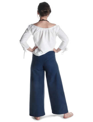 Mittelalter Hose Dulzepta in Blau Rückansicht
