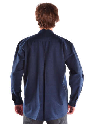 Mittelalter Hemd Erec in Blau Rückansicht