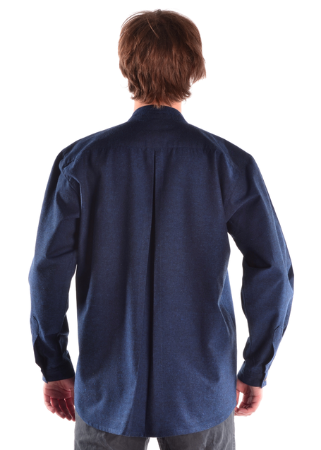 Mittelalter Hemd Erec in Blau Rückansicht