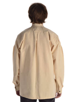 Mittelalter Hemd Gawan in Beige Rückansicht