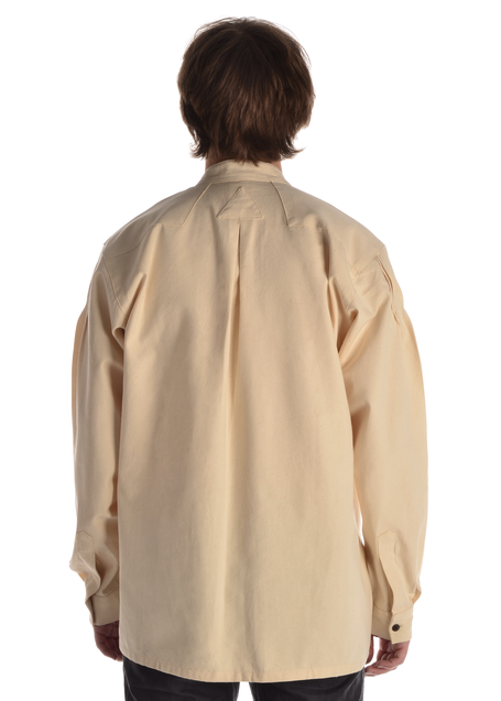 Mittelalter Hemd Gawan in Beige Rückansicht