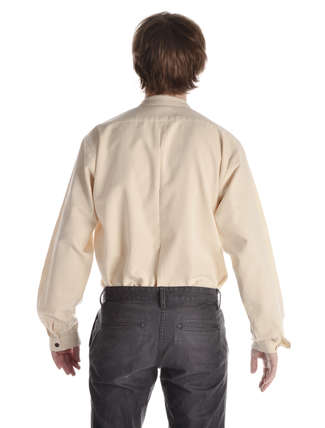 Mittelalter Hemd Orilus in Beige Rückansicht