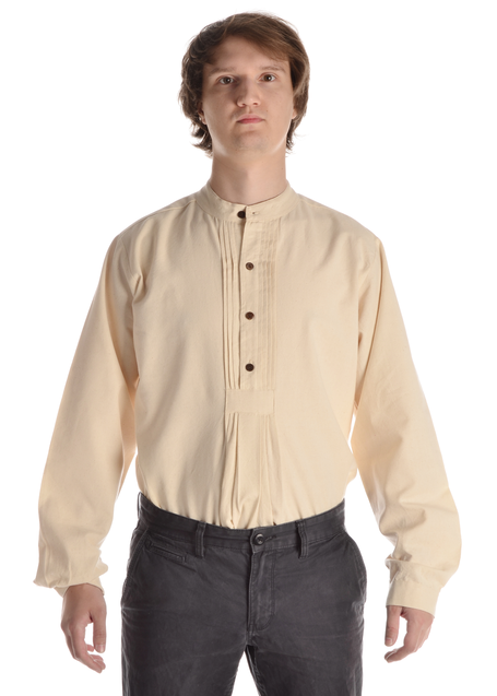 Mittelalter Hemd Orilus in Beige Frontansicht