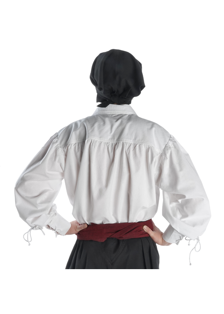Mittelalter Schnürhemd Lohengrin in Weiß Rückansicht