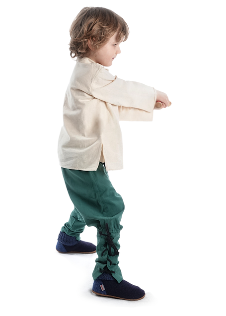 Mittelalter Kinderhemd Anfortas in Beige Seitenansicht