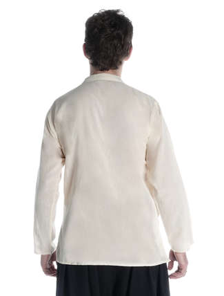 Mittelalter Hemd Anfortas in Beige Rückansicht