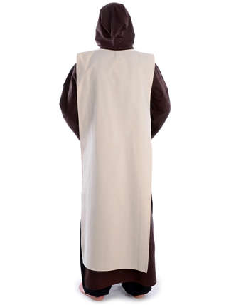Mittelalter Skapulier Schibert in Beige Rückansicht