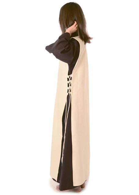 Mittelalter Skapulier Brünhild in Beige Seitenansicht