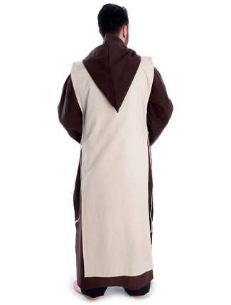 Mittelalter Skapulier Arnalt in Beige Rückansicht