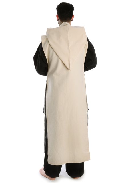 Mittelalter Skapulier Kanliun in Beige Rückansicht